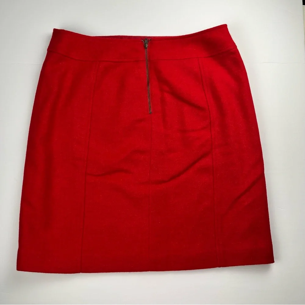 Talbots Red Wool Blend Skirt Women's‎ Size 8